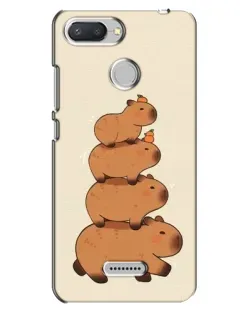 Чехол для Xiaomi Redmi 6 с картинкой «Башня из капибар»