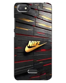 Чехол для Xiaomi Redmi 6A с картинкой «Золотой Nike на металле»