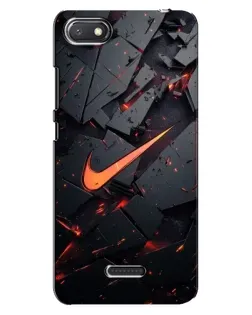 Чехол для Xiaomi Redmi 6A с картинкой «Nike — эффект разломов»