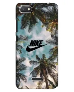 Чехол для Xiaomi Redmi 6A с картинкой «Тропический принт Nike»