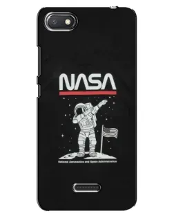 Чехол для Xiaomi Redmi 6A с картинкой «NASA — шагаем по Луне»