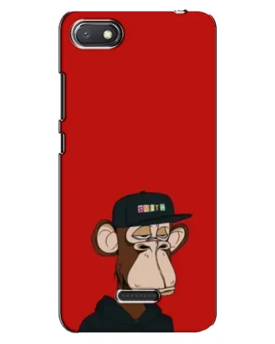 Чехол для Xiaomi Redmi 6A с картинкой «Bored Ape — красный фон»