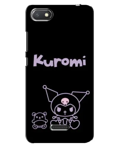Чехол для Xiaomi Redmi 6A с картинкой «Kuromi — черный минимализм»