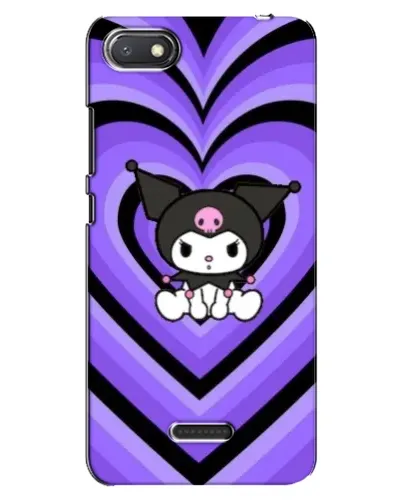 Чехол для Xiaomi Redmi 6A с картинкой «Kuromi и фиолетовые сердца»