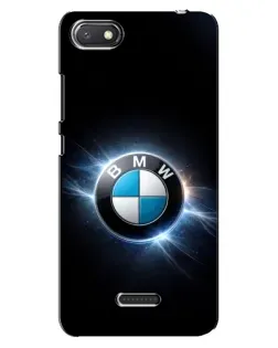 Чехол для Xiaomi Redmi 6A с картинкой «BMW — неоновое сияние»