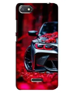 Чехол для Xiaomi Redmi 6A с картинкой «Спортивная BMW и цветы»