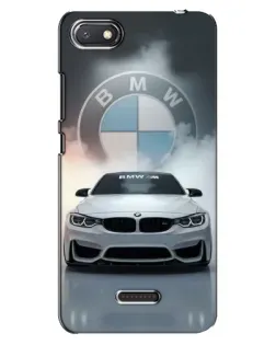 Чехол для Xiaomi Redmi 6A с картинкой «BMW в белом дыму»