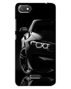 Чехол для Xiaomi Redmi 6A с картинкой «Черная BMW — профиль»