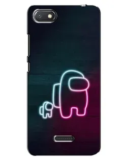 Чехол для Xiaomi Redmi 6A с картинкой «Among Us неон-арт»