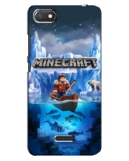 Чехол для Xiaomi Redmi 6A с картинкой «Minecraft ледяной мир»