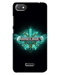 Чехол для Xiaomi Redmi 6A с картинкой «Minecraft Diamond лого»