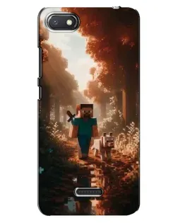 Чехол для Xiaomi Redmi 6A с картинкой «Стив в лесу»