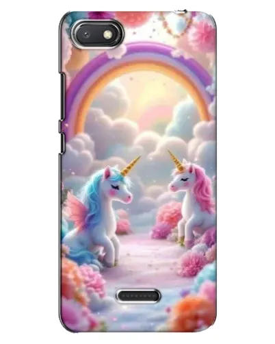 Чехол для Xiaomi Redmi 6A с картинкой «Радуга и единороги»