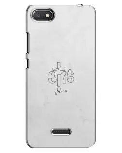 Чехол для Xiaomi Redmi 6A с картинкой «Иоанна 3:16 Крест»