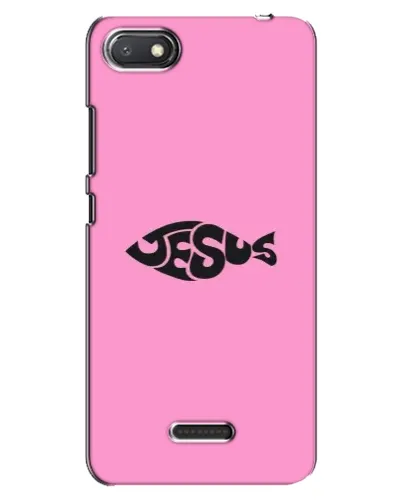 Чехол для Xiaomi Redmi 6A с картинкой «Розовый символ  Jesus»