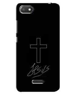Чехол для Xiaomi Redmi 6A с картинкой «Графический крест Jesus» Чехол для Xiaomi Redmi 6A с картинкой «Графический крест Jesus»
