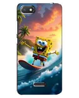 Чехол для Xiaomi Redmi 6A с картинкой «Губка Боб серфингист»