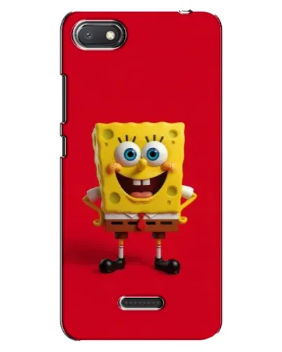Чехол для Xiaomi Redmi 6A с картинкой «Спанч Боб на красном»