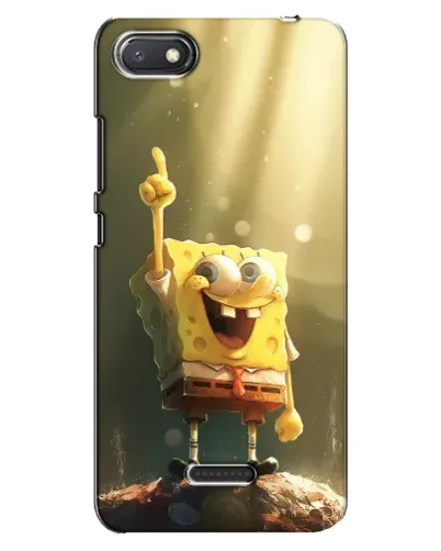 Чехол для Xiaomi Redmi 6A с картинкой «Сияющий Спанч Боб»