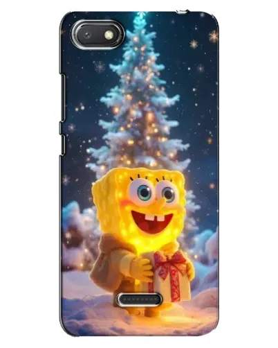 Чехол для Xiaomi Redmi 6A с картинкой «Рождественский Спанч Боб»