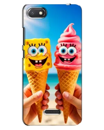 Чехол для Xiaomi Redmi 6A с картинкой «Спанч Боб мороженое»