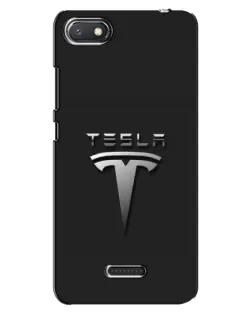 Чехол для Xiaomi Redmi 6A с картинкой «Стальной логотип Tesla»