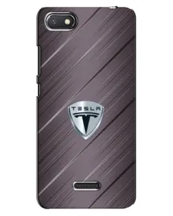 Чехол для Xiaomi Redmi 6A с картинкой «Металлическая текстура Tesla»