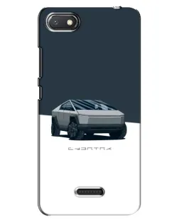 Чехол для Xiaomi Redmi 6A с картинкой «Серебристый Cybertruck Tesla»