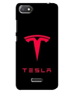 Чехол для Xiaomi Redmi 6A с картинкой «Tesla Red Logo»