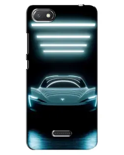 Чехол для Xiaomi Redmi 6A с картинкой «Tesla в неоне»