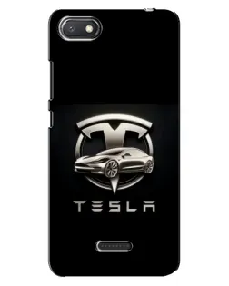 Чехол для Xiaomi Redmi 6A с картинкой «Tesla — серебристое авто»