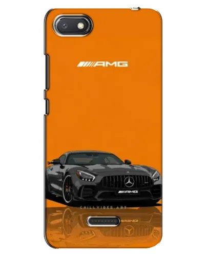 Чехол для Xiaomi Redmi 6A с картинкой «Оранжевый Mercedes AMG»