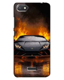 Чехол для Xiaomi Redmi 6A с картинкой «Lamborghini в огне»