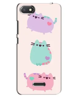 Чохол для Xiaomi Redmi 6A з картинкою «Pusheen тріо»