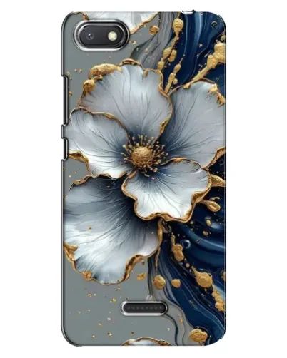 Чохол для Xiaomi Redmi 6A з картинкою «Біла квітка та золотий флюїд» Чохол для Xiaomi Redmi 6A з картинкою «Біла квітка та золотий флюїд»