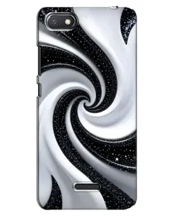 Чехол для Xiaomi Redmi 6A с картинкой «Черно-белая спираль»