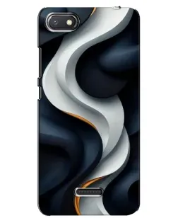 Чехол для Xiaomi Redmi 6A с картинкой «Объемные черно-белые ленты»