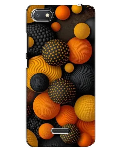 Чехол для Xiaomi Redmi 6A с картинкой «Объемные оранжевые сферы»