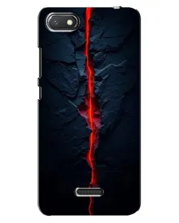 Чехол для Xiaomi Redmi 6A с картинкой «Kрасная лавовая трещина»