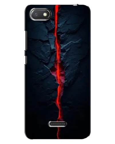 Чехол для Xiaomi Redmi 6A с картинкой «Kрасная лавовая трещина»