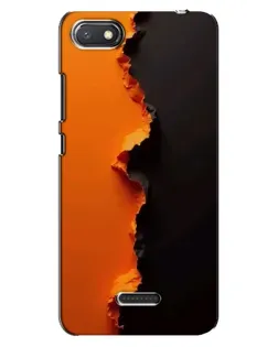 Чехол для Xiaomi Redmi 6A с картинкой «Оранжевый разлом»