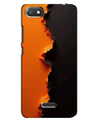 Чехол для Xiaomi Redmi 6A с картинкой «Оранжевый разлом»