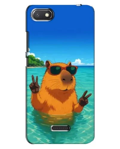 Чехол для Xiaomi Redmi 6A с картинкой «Морская капибара»