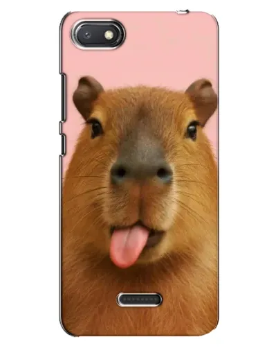 Чехол для Xiaomi Redmi 6A с картинкой «Капибара с языком»