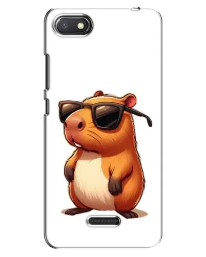 Чехол для Xiaomi Redmi 6A с картинкой «Капибара в очках»