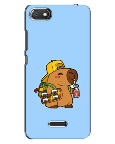 Чехол для Xiaomi Redmi 6A с картинкой «Капибара на скейте»