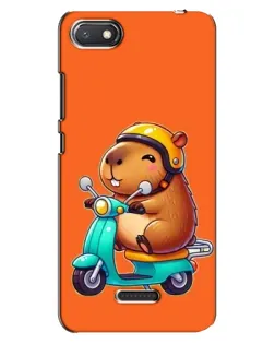 Чехол для Xiaomi Redmi 6A с картинкой «Капибара на скутере»