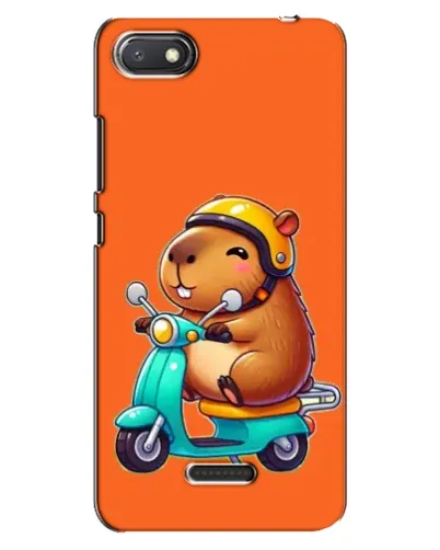 Чехол для Xiaomi Redmi 6A с картинкой «Капибара на скутере»