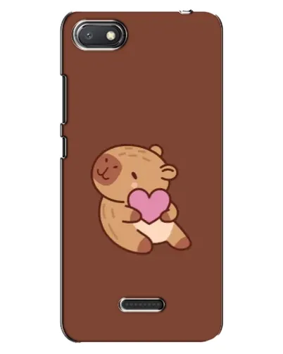 Чехол для Xiaomi Redmi 6A с картинкой «Капибара с сердцем»
