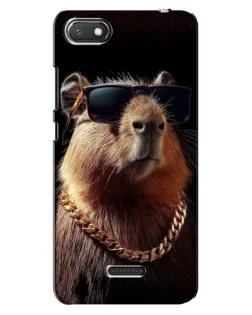Чехол для Xiaomi Redmi 6A с картинкой «Капибара золотая цепь»